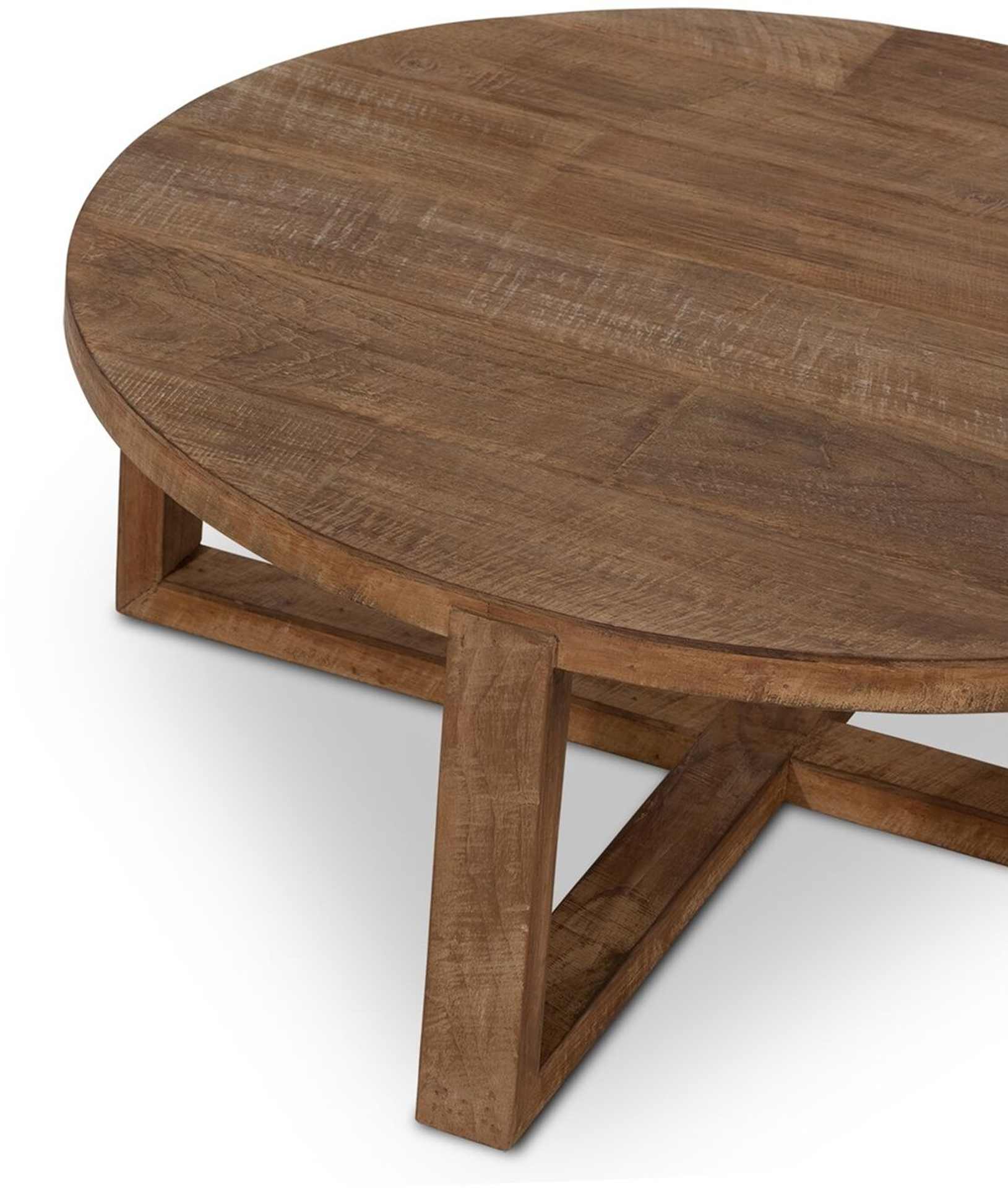 Couchtisch Classic Rund aus recyceltem Teakholz