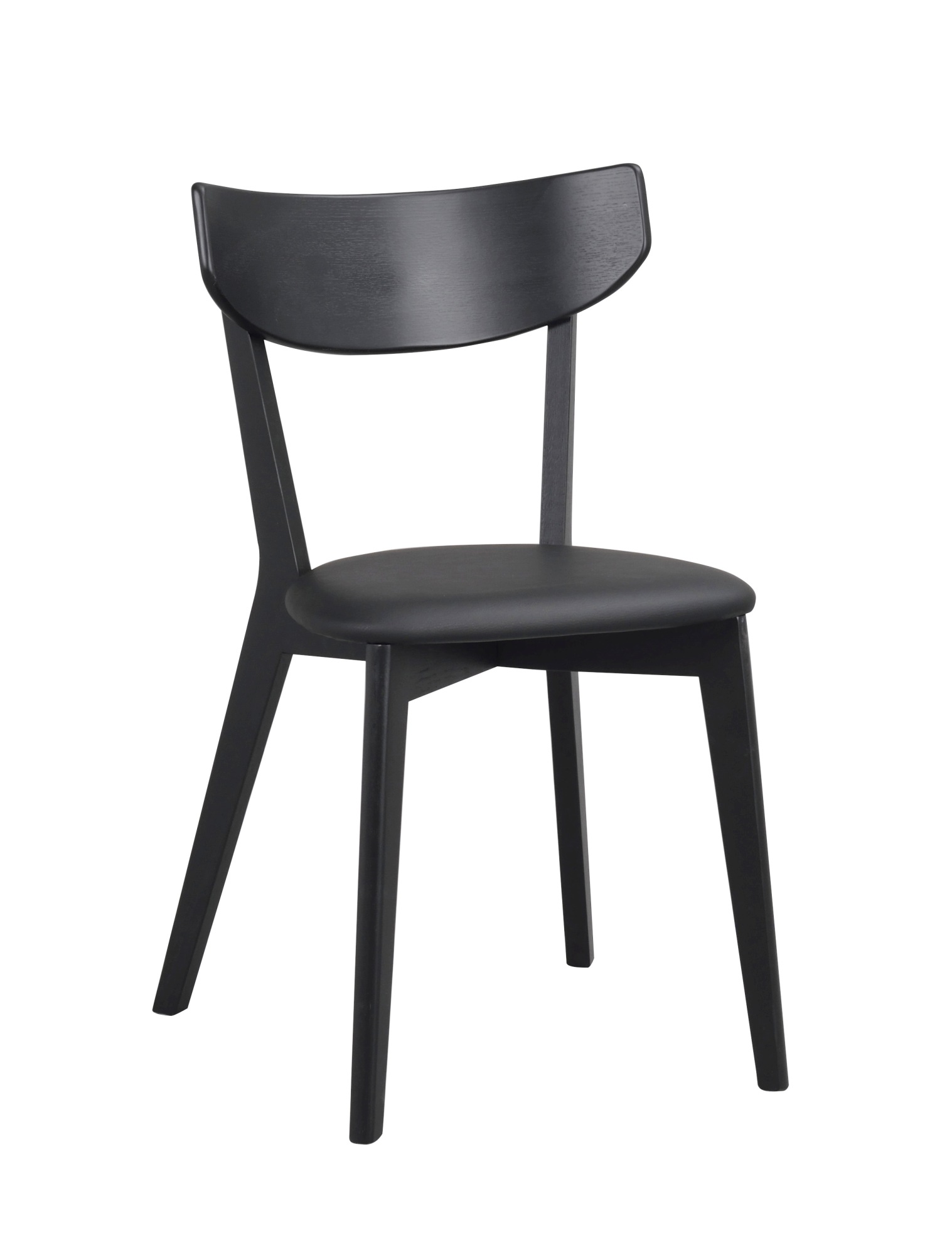 Stuhl Ami Eiche 2er Set, Schwarz / Schwarz