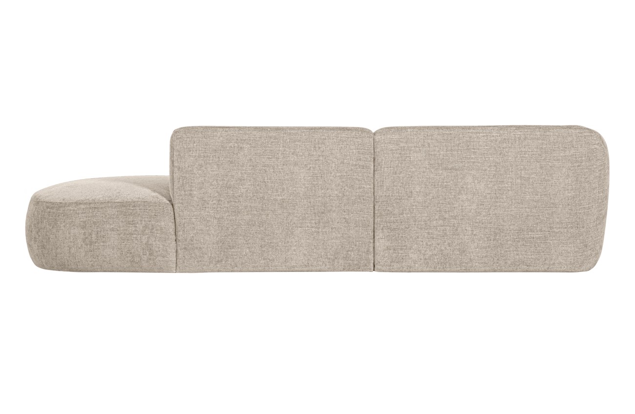 Ecksofa Polly aus Webstoff Links, Sand