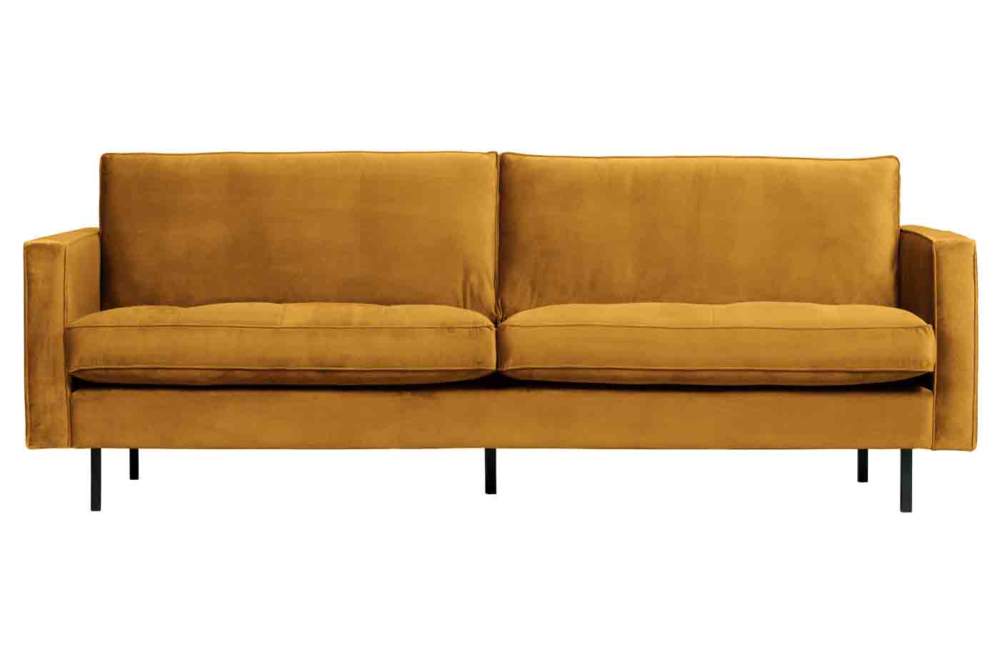 Sofa Rodeo Classic 2,5 Sitzer Samt, Ocker