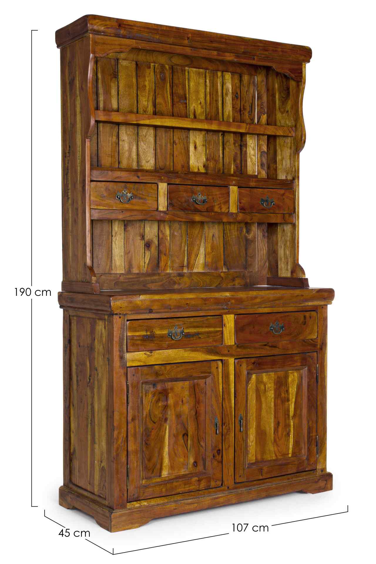 Schrank Chateaux aus Akazienholz, 190 cm