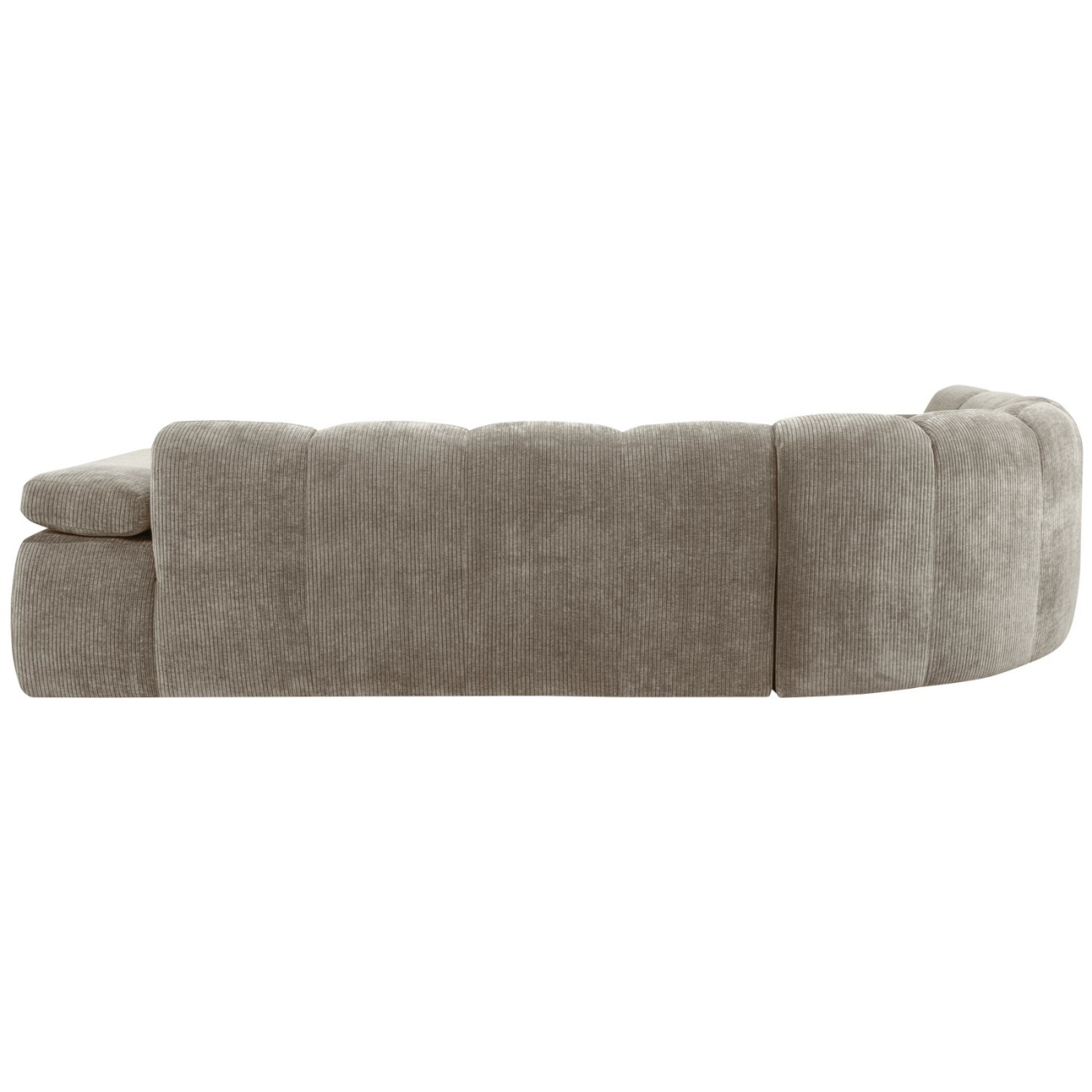 Ecksofa Mojo aus Flachcord Links, Sand