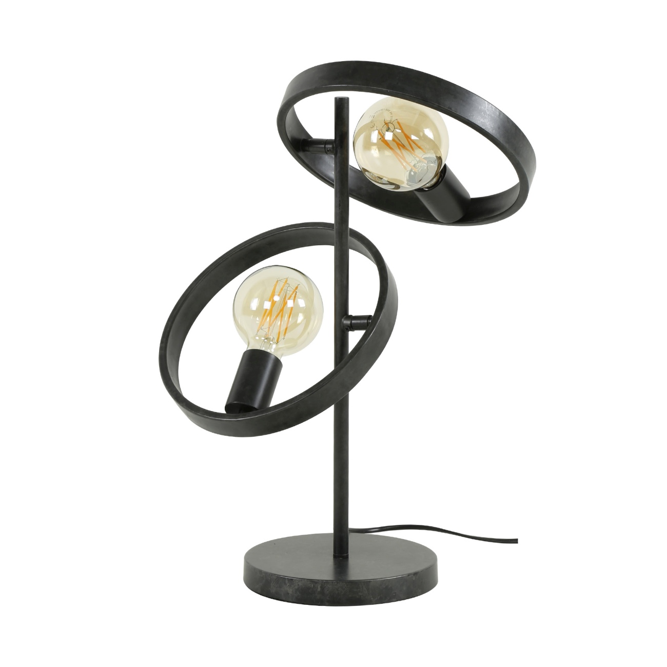 Tischleuchte Duronda, 2-flammig - Metall Anthrazit, drehbar, inkl. LED