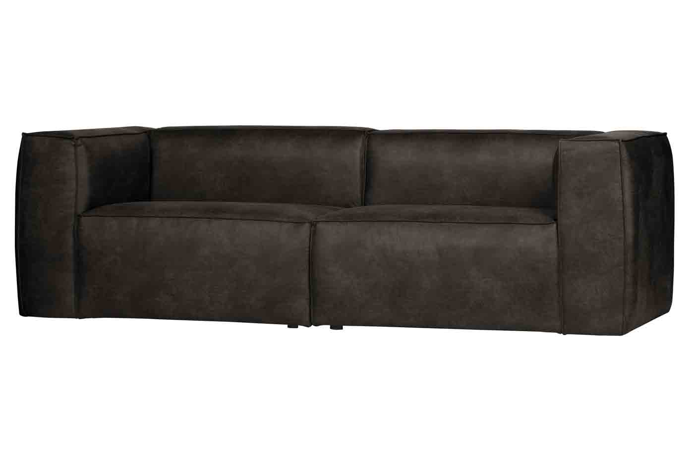 Sofa Bean Lederoptik, Schwarz