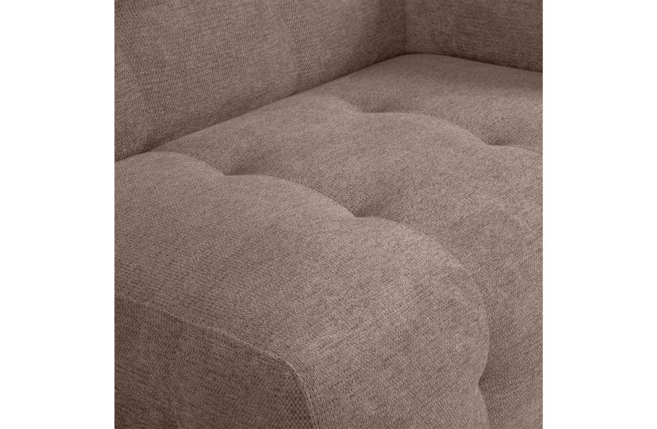 Modulsofa Louis aus Chenille Rechts, Braun