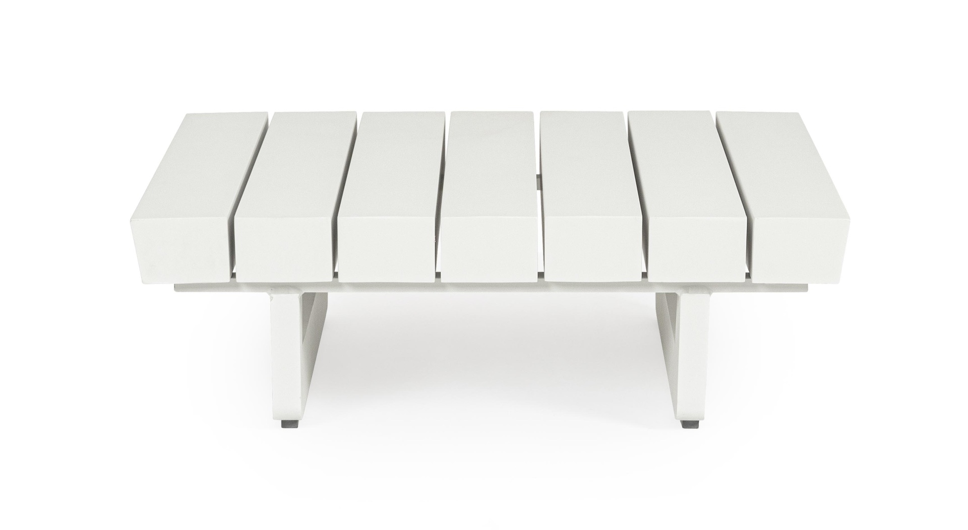 Couchtisch Infinity aus Aluminium 74 cm, Weiß