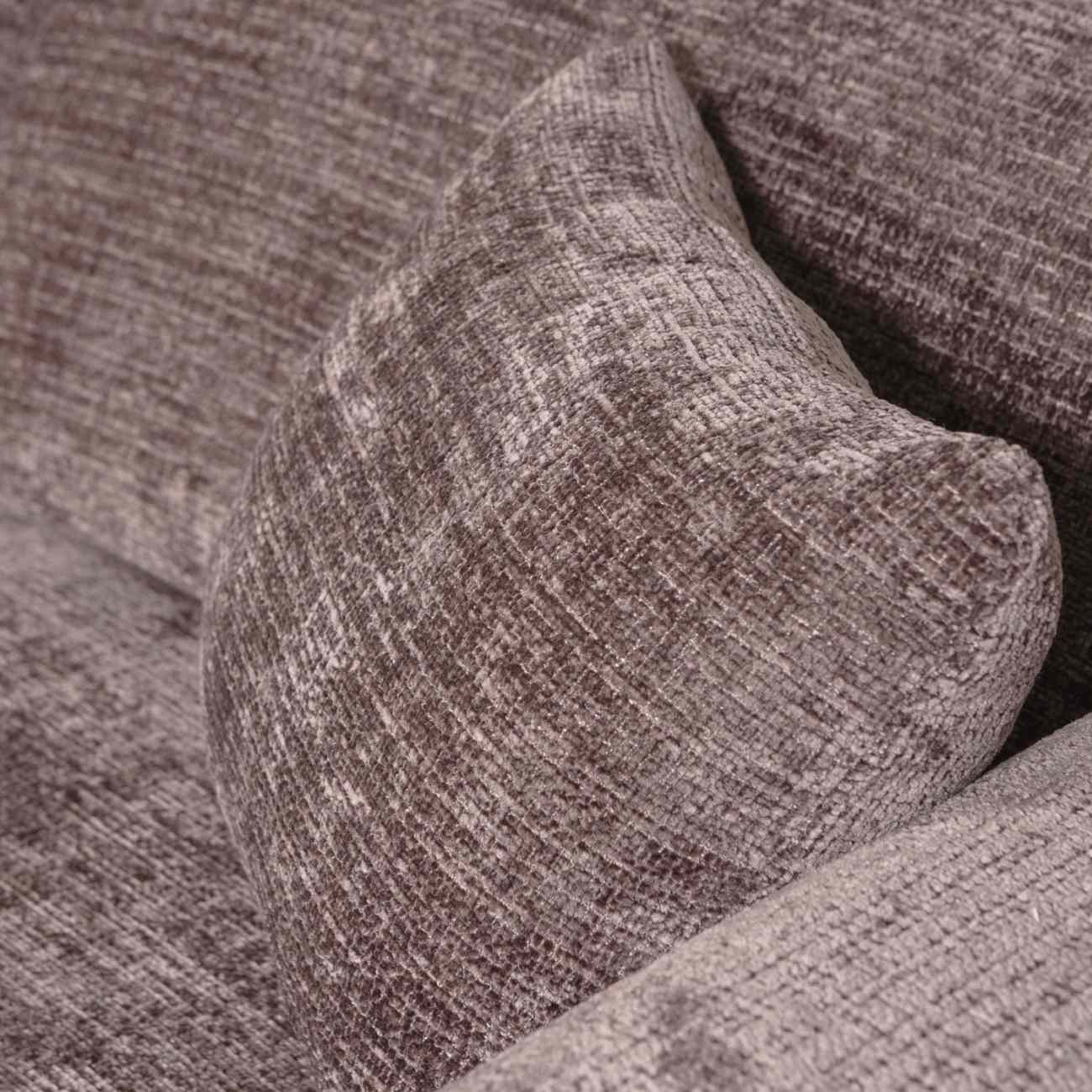 Chaiselongue Cloud aus Chenille-Stoff Links, Taupe