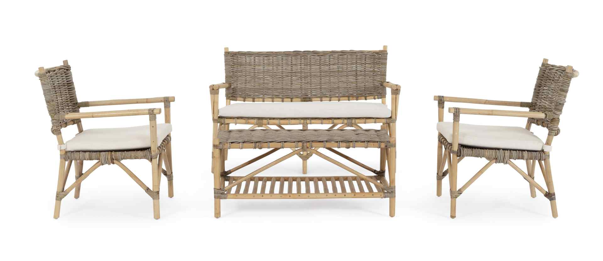 Couchtisch Tarifa aus Rattan, 96 cm