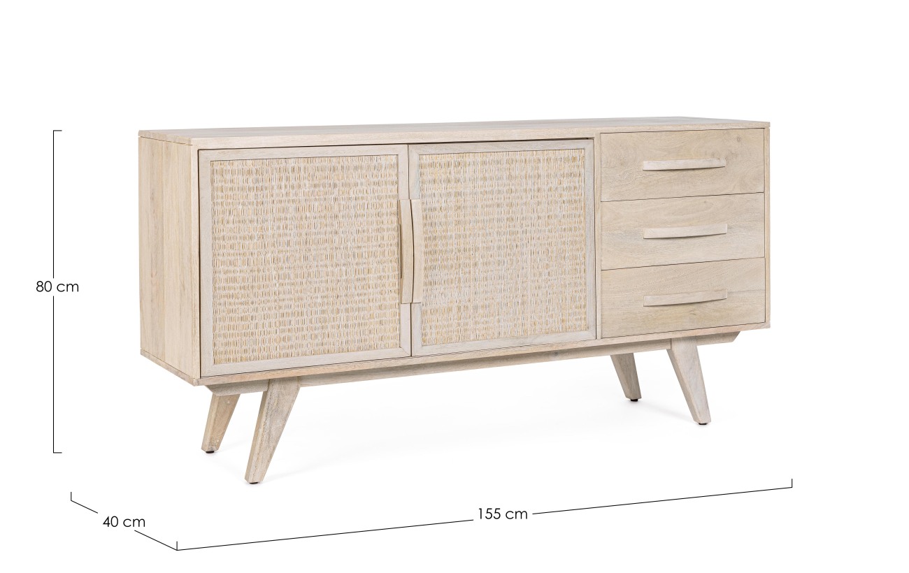 Sideboard Sahana aus Mangoholz, 2 Türen