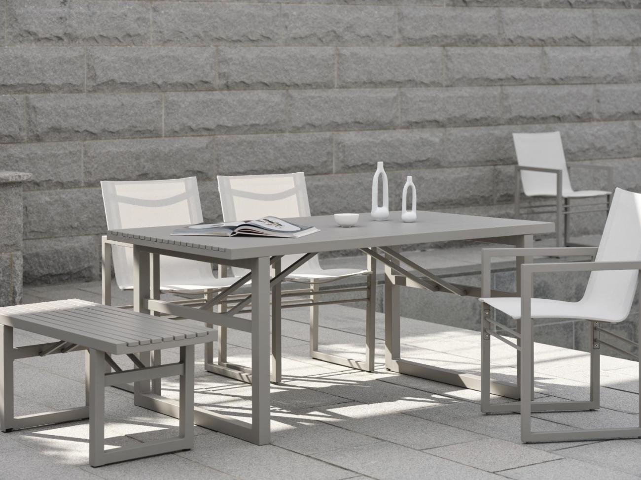 Gartenesstisch Vevi 160x90 cm, Beige