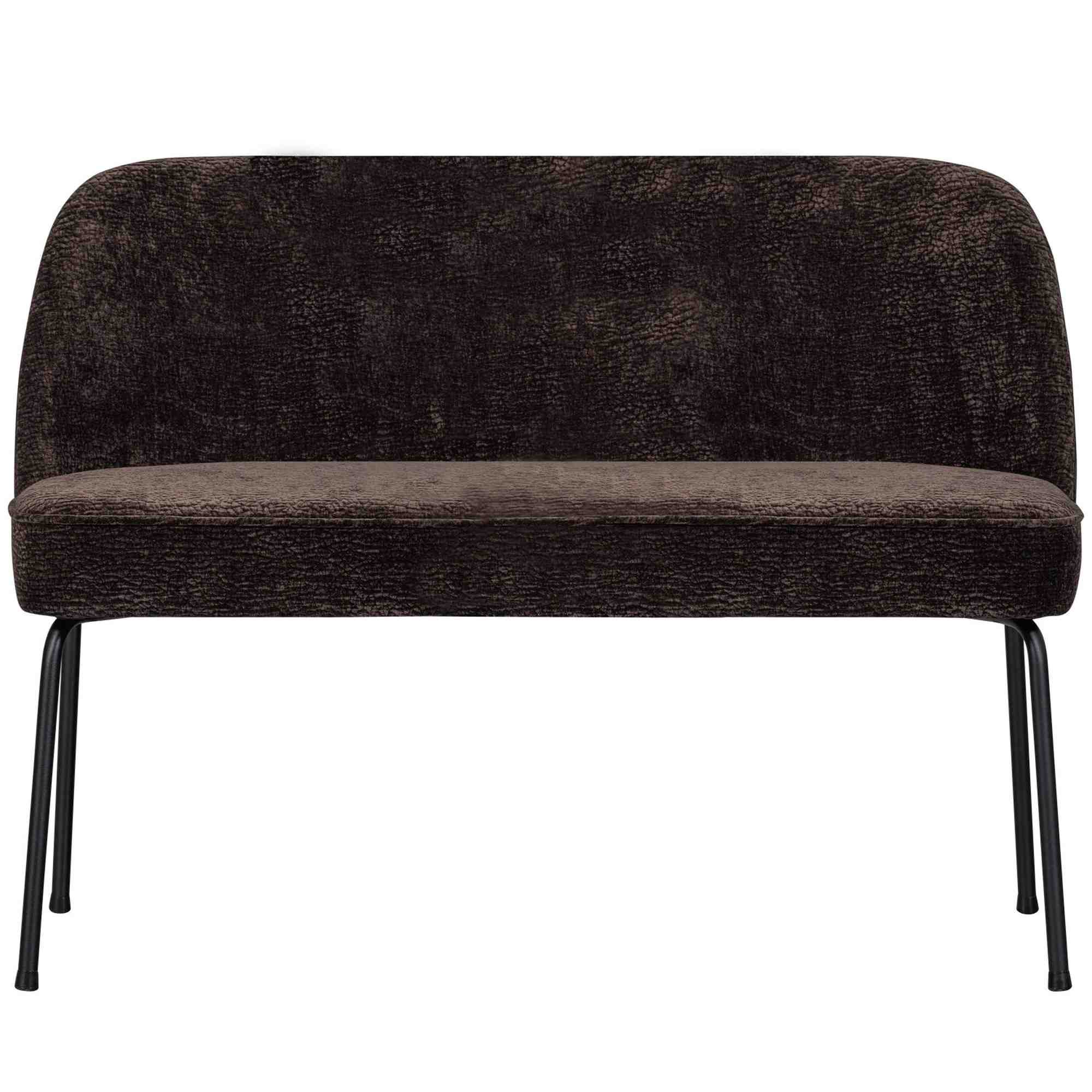 Essbank Vogue aus 3D-Chenille in Dunkelbraun - stilvolle, bequeme mit weichem Bezug