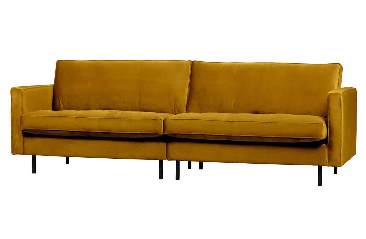 Sofa Rodeo Classic 3 Sitzer Samt, Ocker