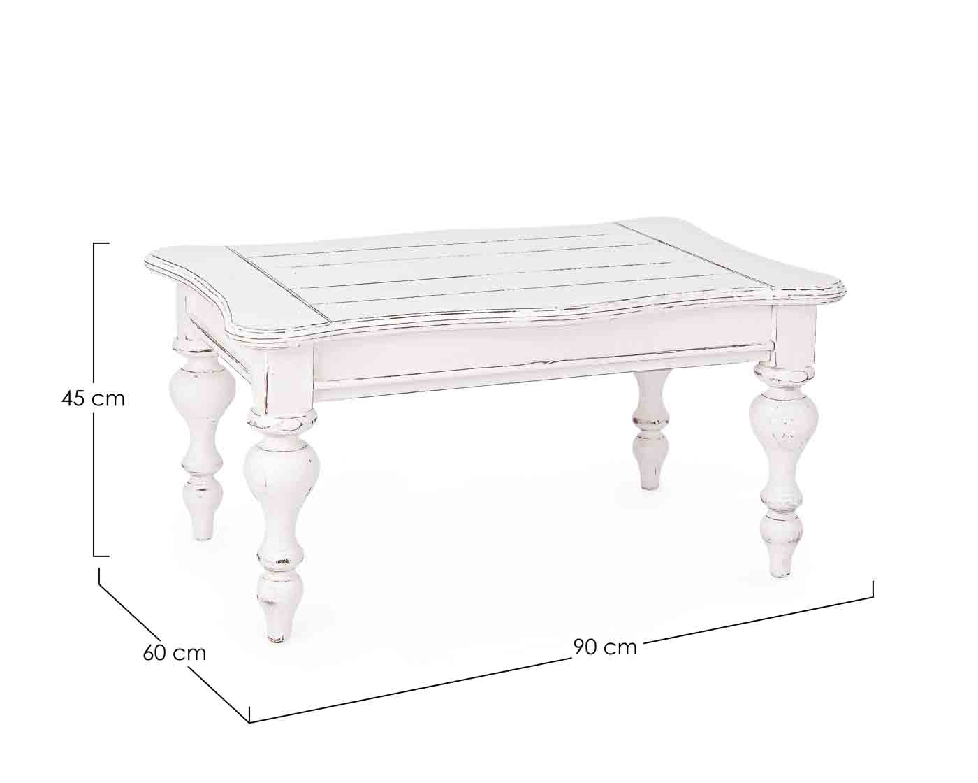 Couchtisch Colette aus massivem Mangoholz, 90x60cm