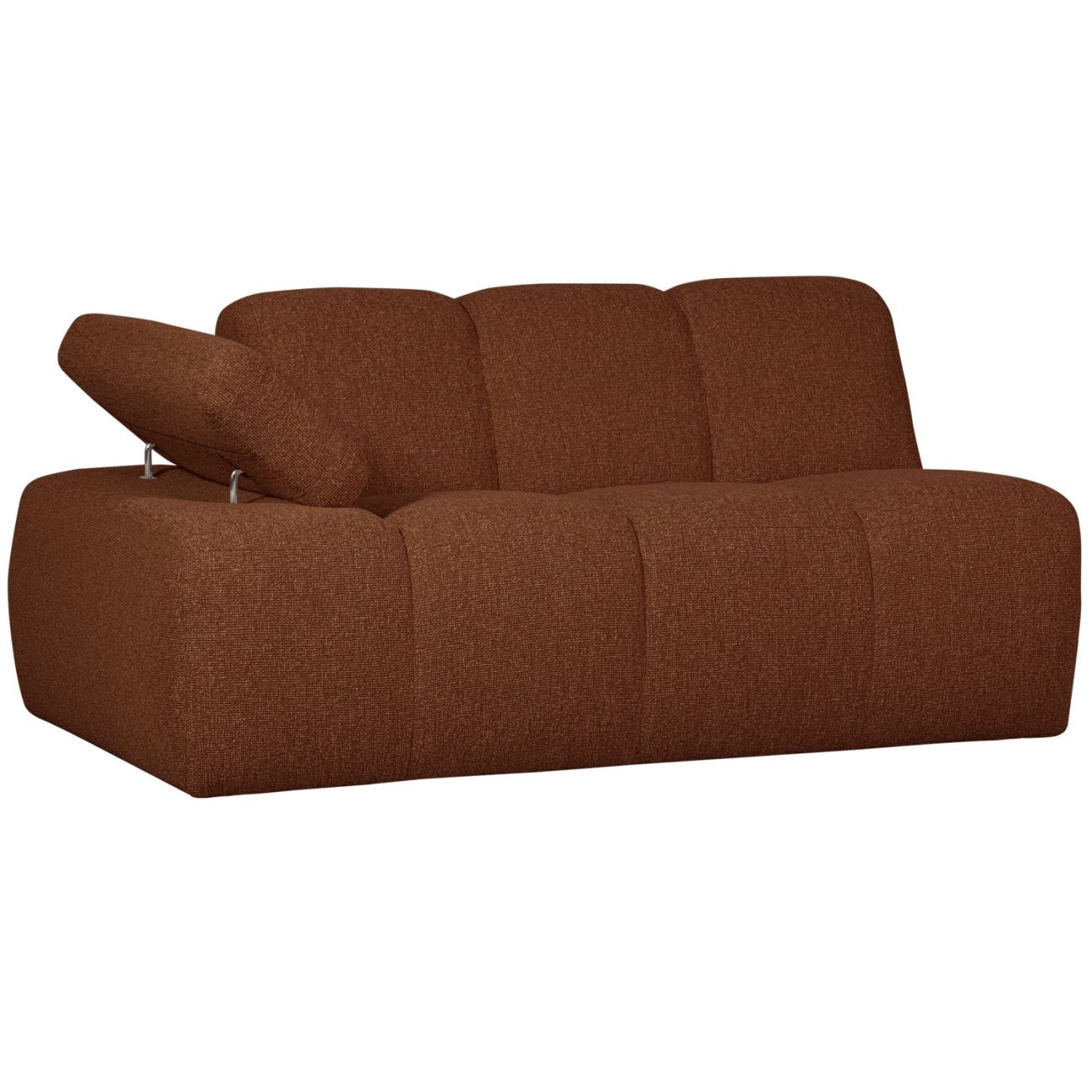 Modulsofa Mojo Boucle 1,5er Arm-Links, Rostbraun