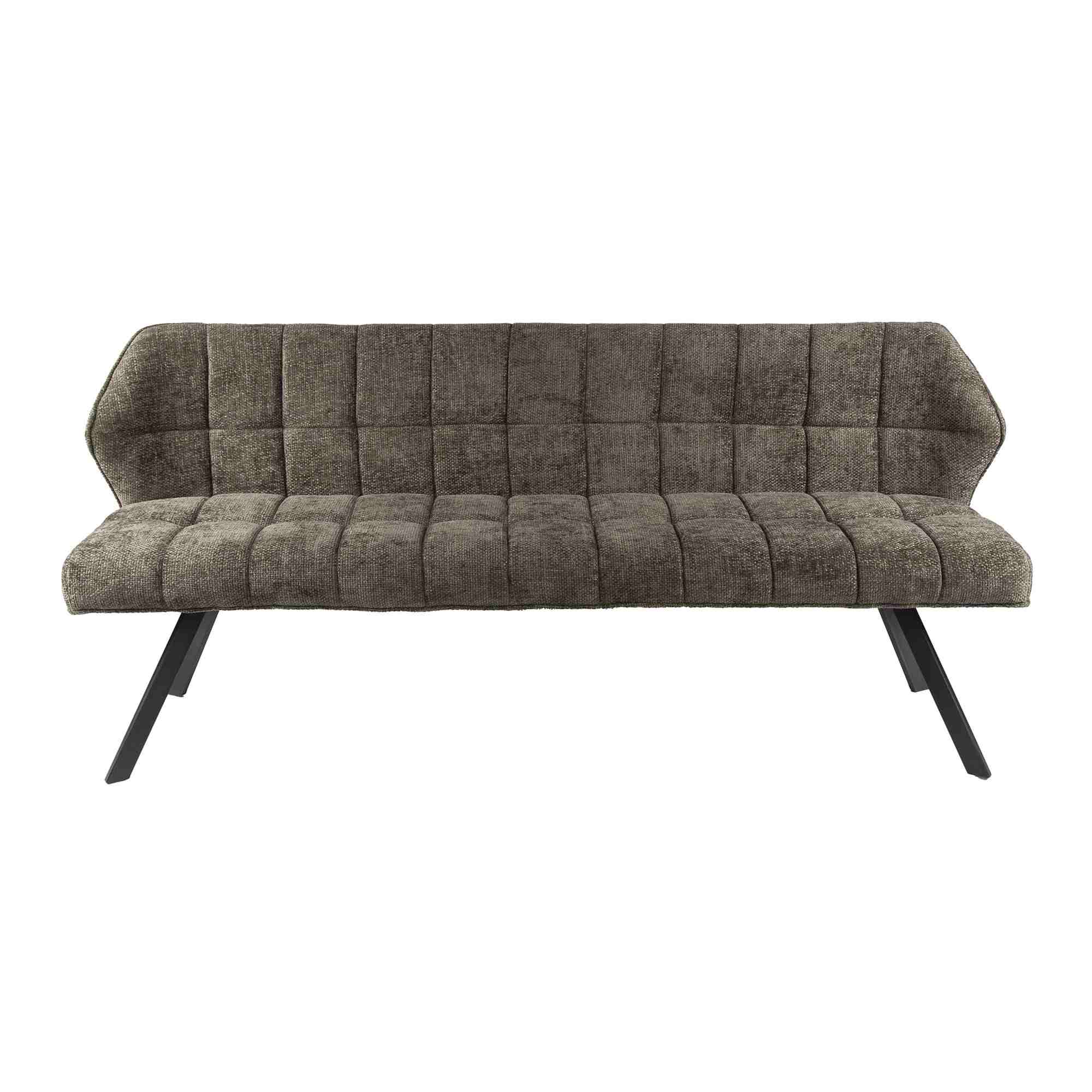 Esszimmerbank Spinras mit Lehne - Webstoff, Taupe