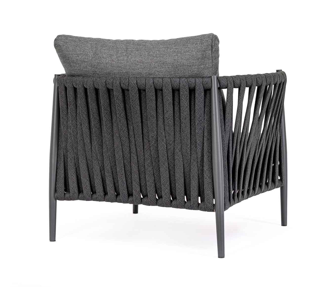 Gartensessel Jacinta aus Aluminium, Anthrazit