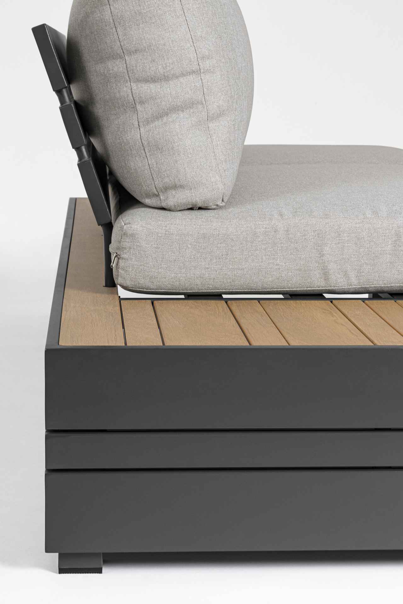 Gartensofa Osten aus Aluminium, Anthrazit