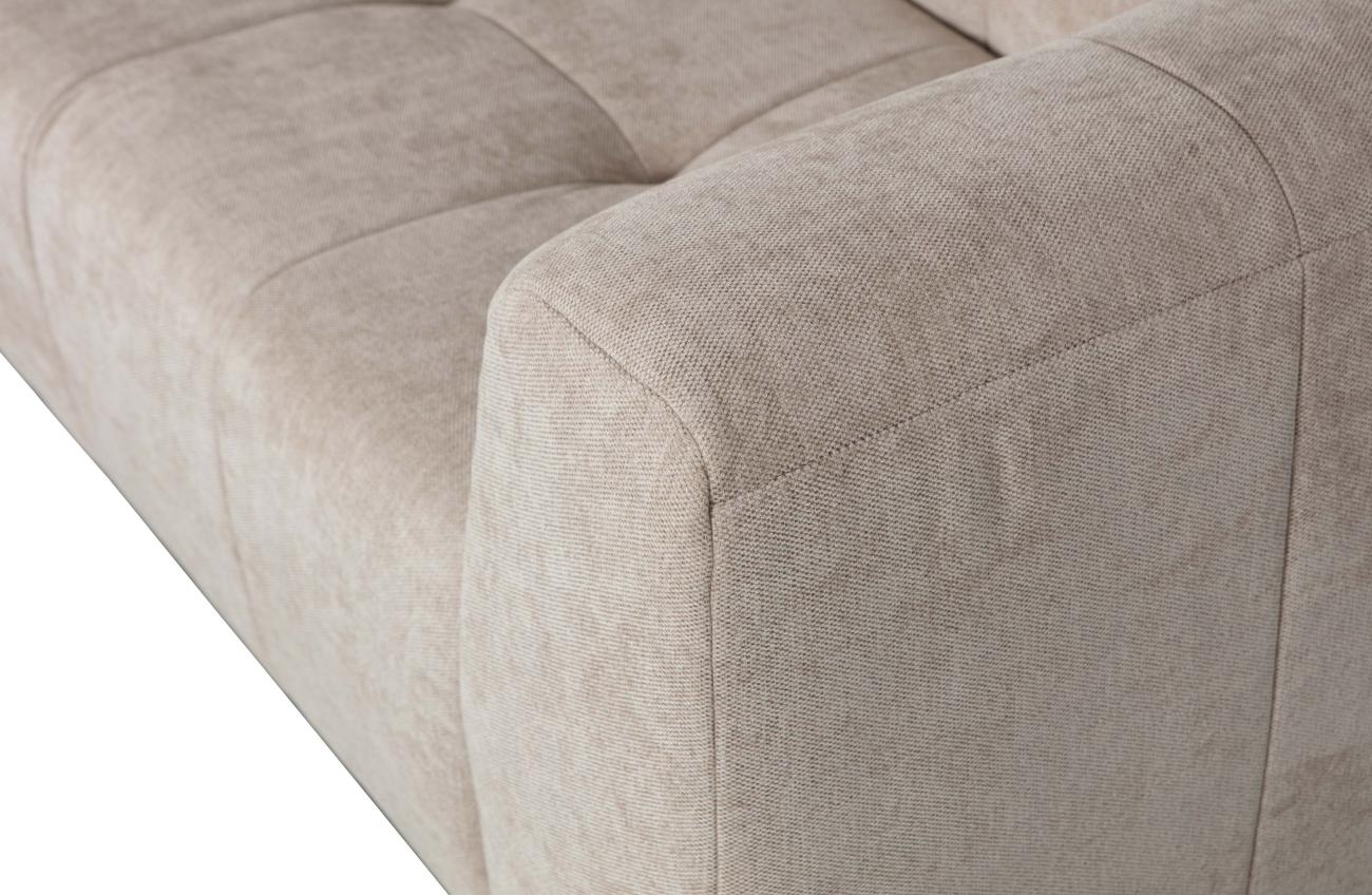 Sofa Grid aus Chenille-Gewebe, Beige