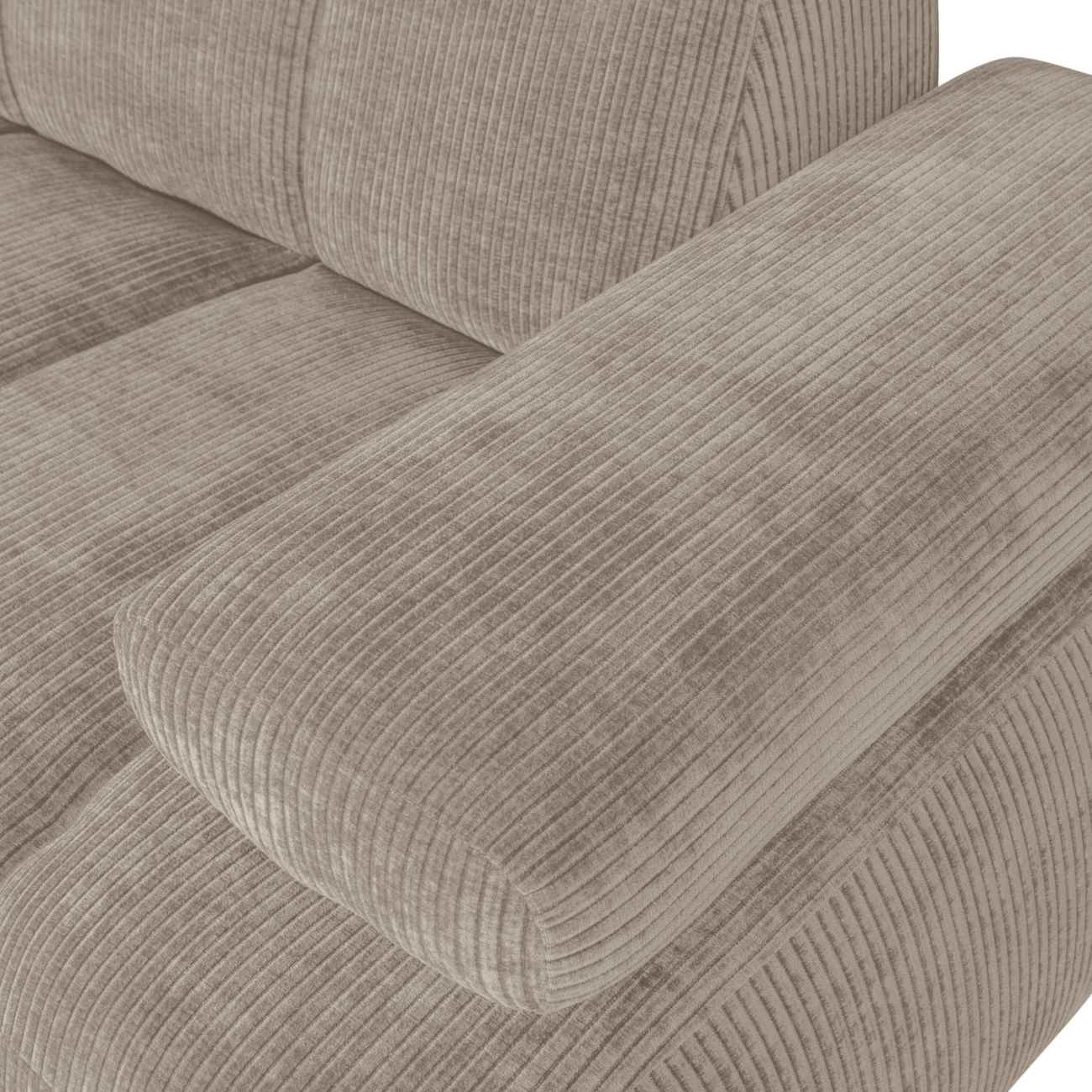 Modulsofa Mojo Flachcord 1,5er Arm-Rechts, Sand