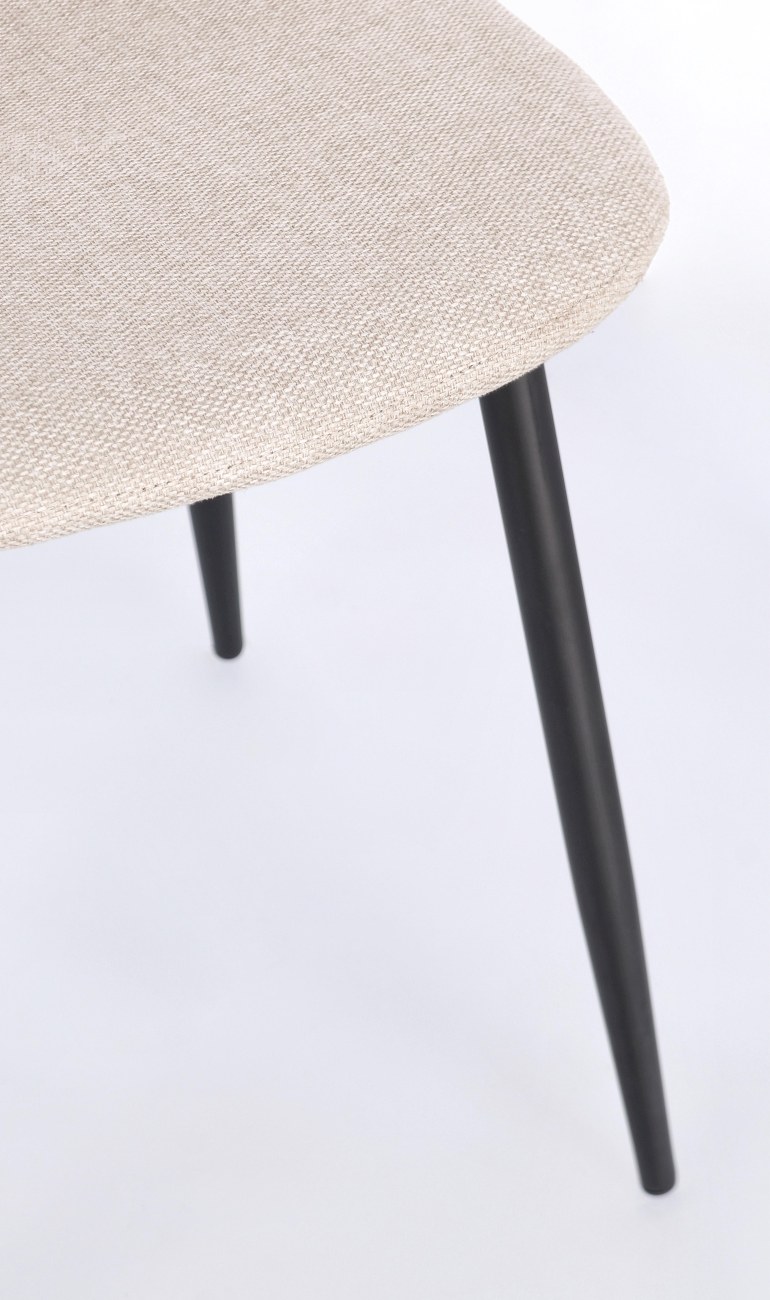 Esszimmerstuhl Irelia 4er-Set aus Stoff, Beige/Schwarz