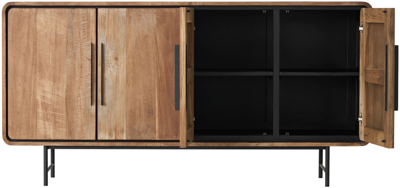 Sideboard Evo aus recyceltem Teakholz, 180 cm