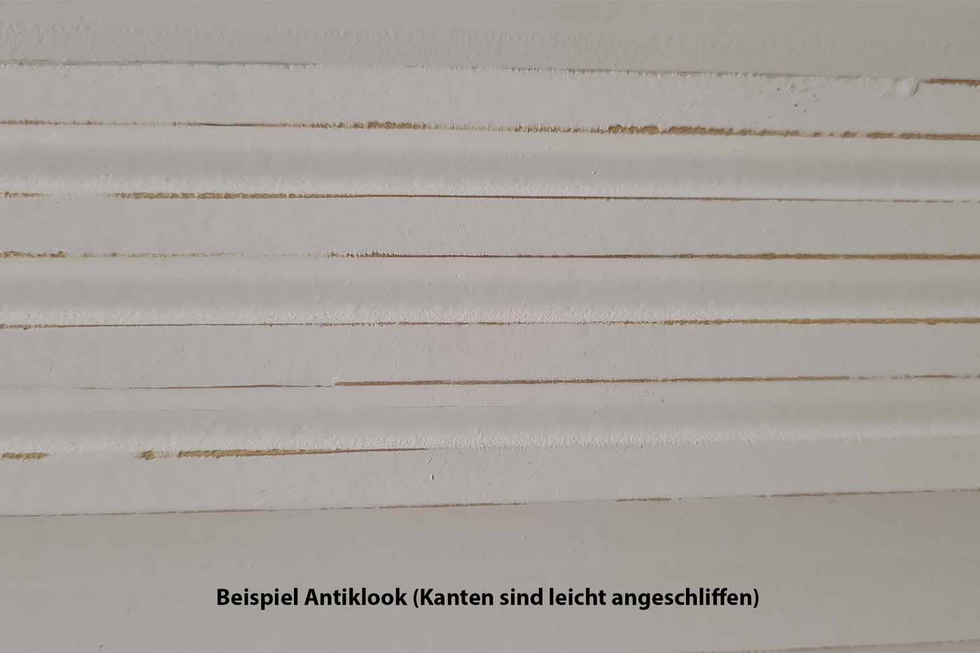 Kommode Landhaus aus Kiefernholz, 3 Türen, 3 Schubladen, mit Eichenplatte