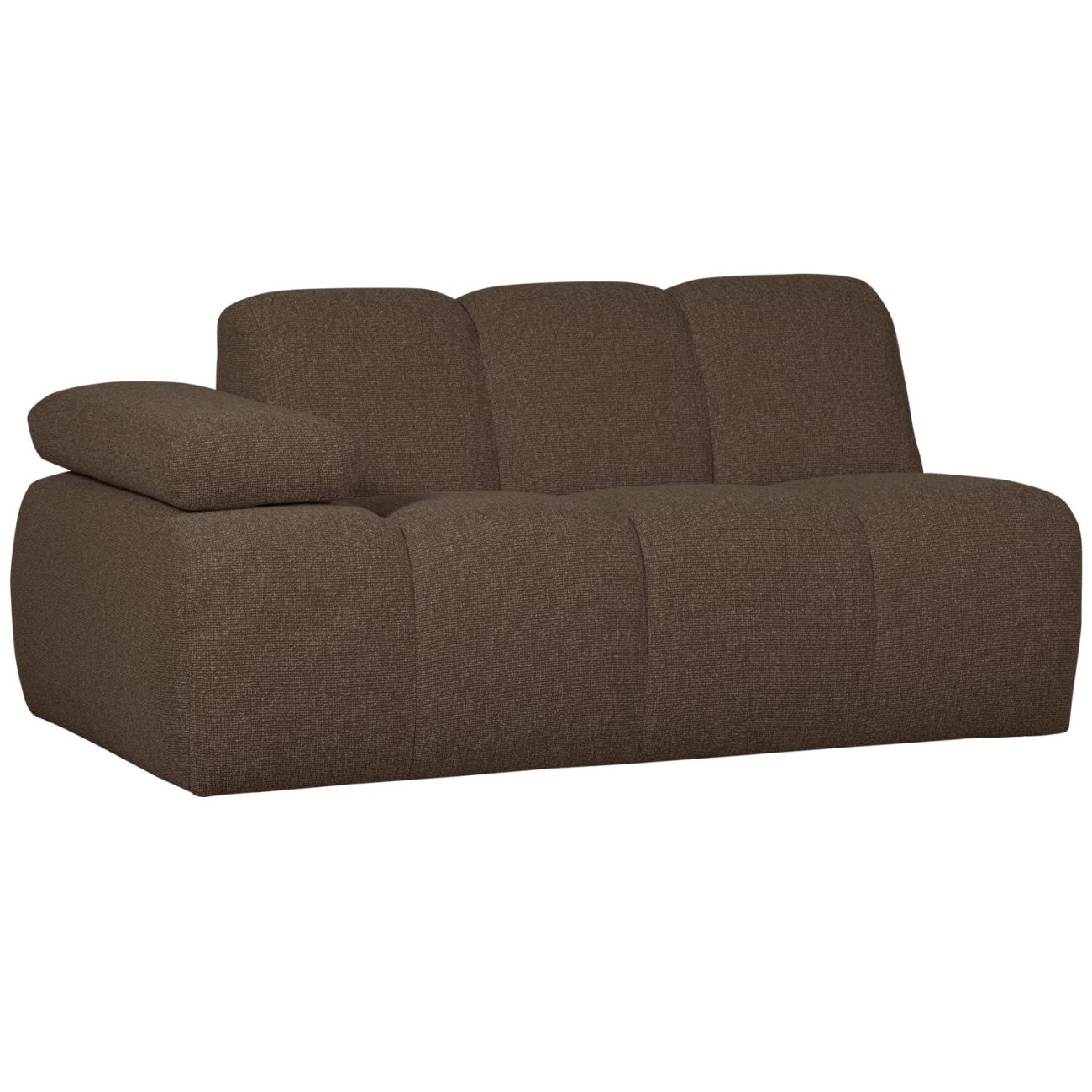 Modulsofa Mojo Boucle 1,5er Arm-Links, Braun