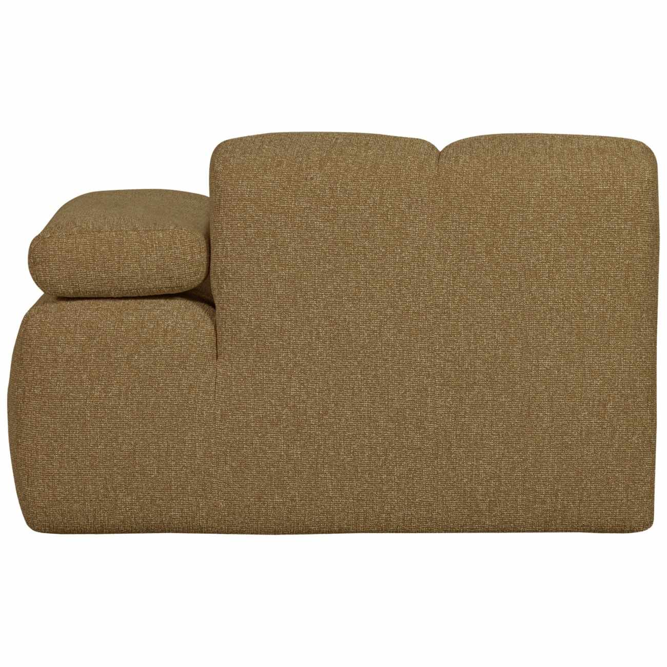 Modulsofa Mojo Boucle 1er Arm-Rechts, Gelb/Braun