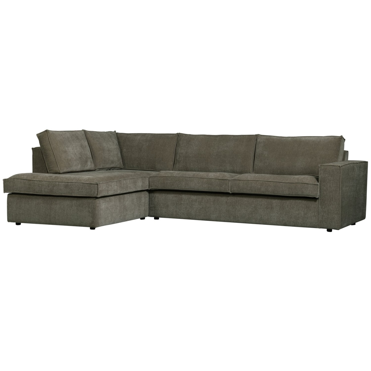 Ecksofa Hajo mit Cordbezug Links, Forest