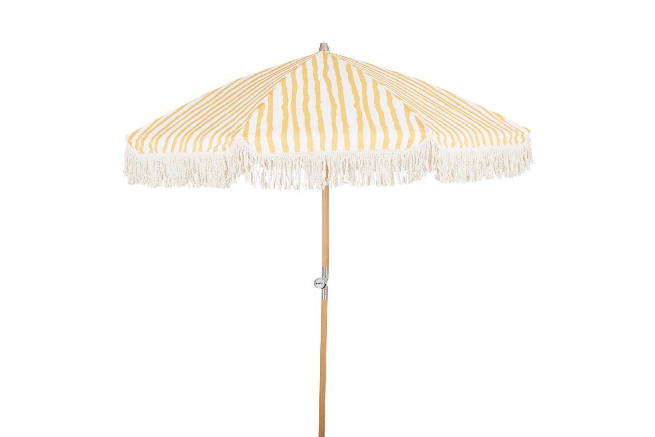 Sonnenschirm Gatsby Ø 185 cm, Gelb / Weiß