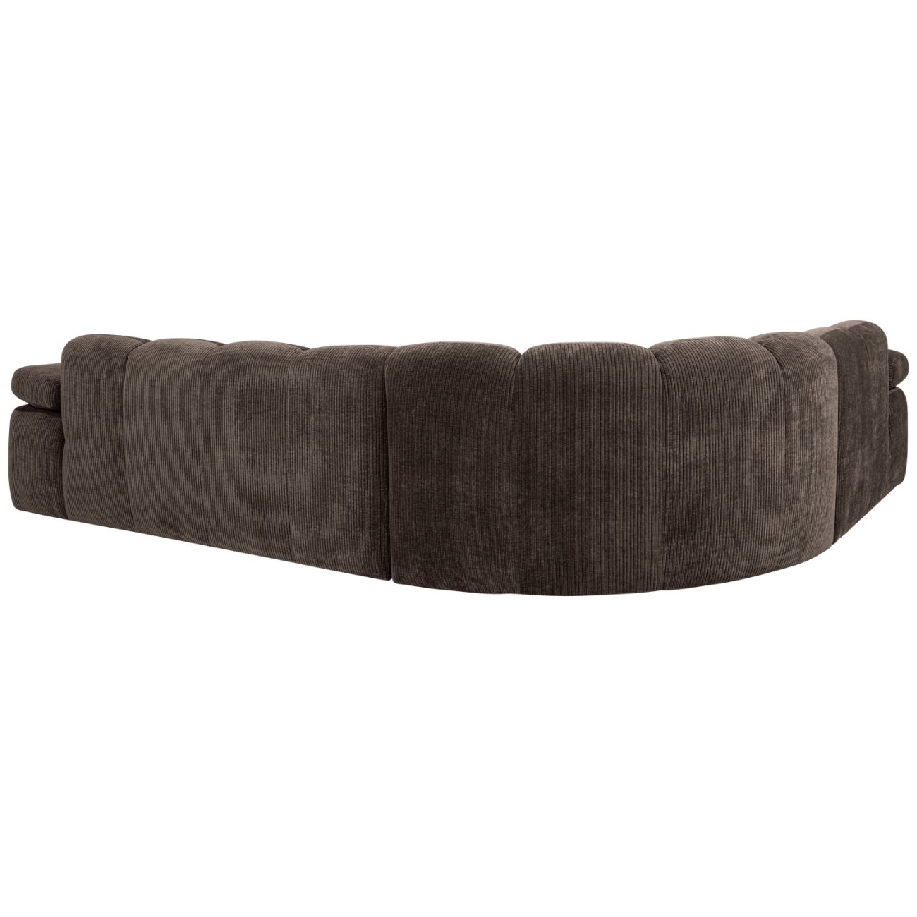 Ecksofa Mojo aus Flachcord Links, Braun