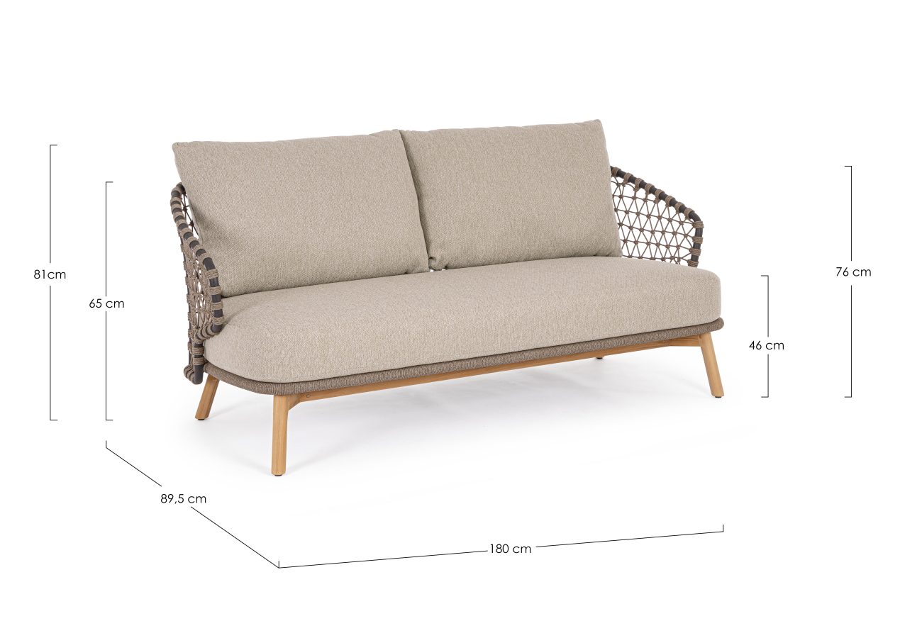 Gartensofa Eularia aus Teakholz