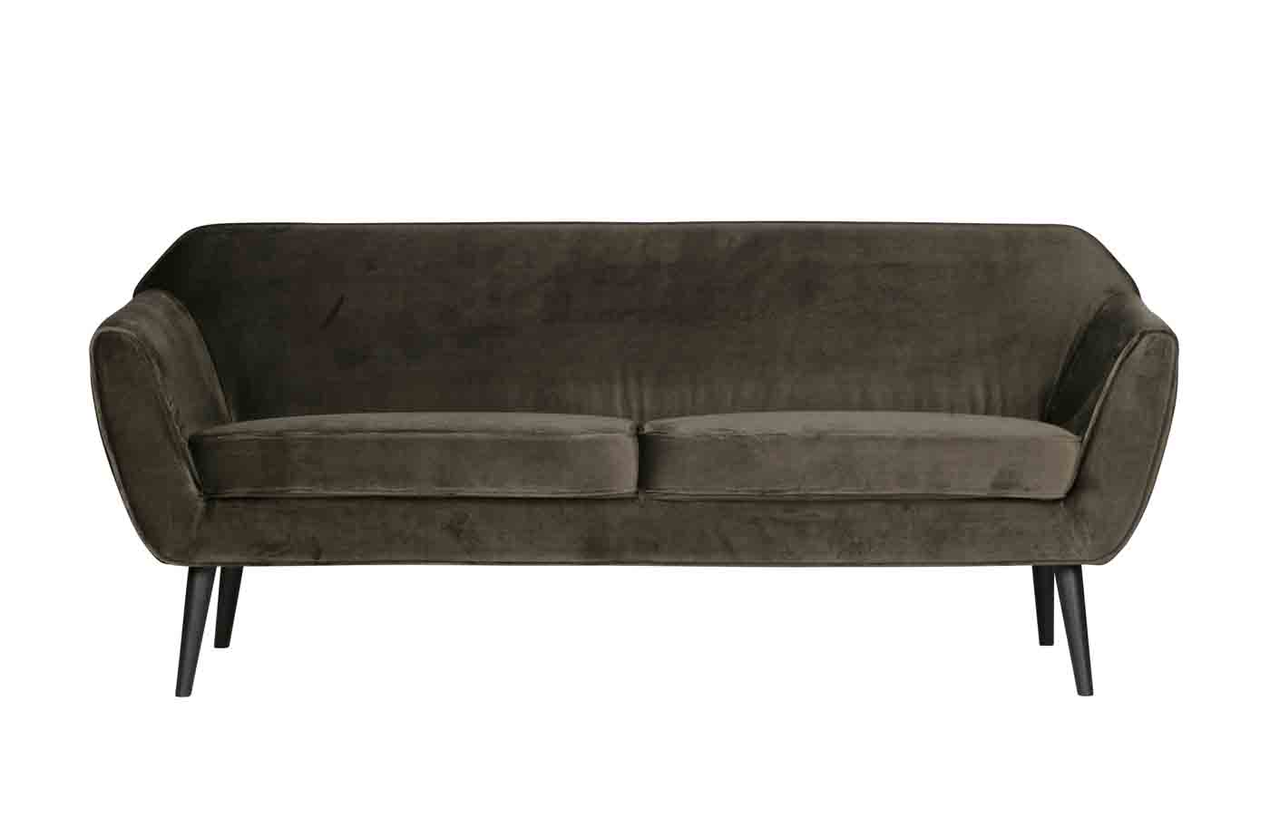 Sofa Rocco Samt, 187cm Grau