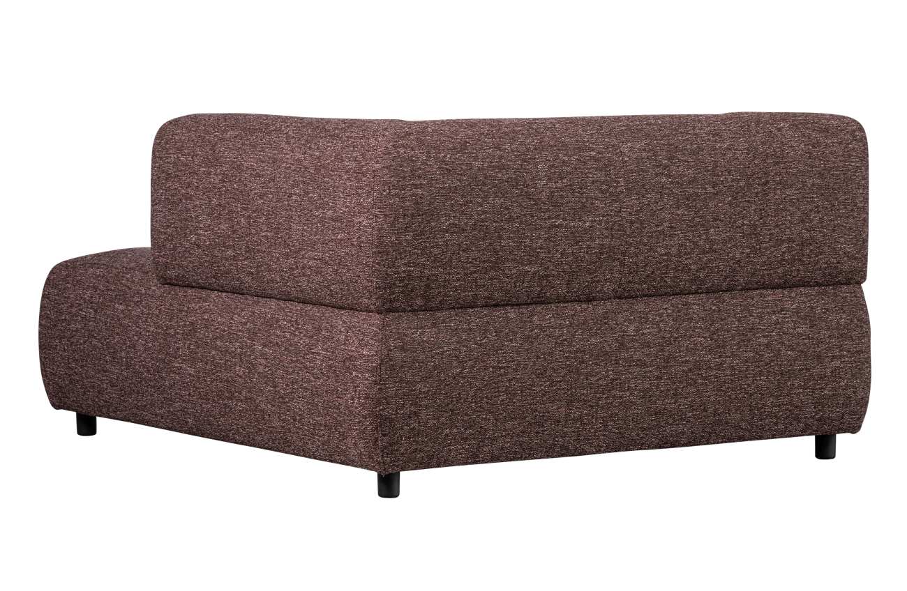 Modulsofa Louis Chaiselongue aus grobmaschigen Stoff Rechts, Altrosa