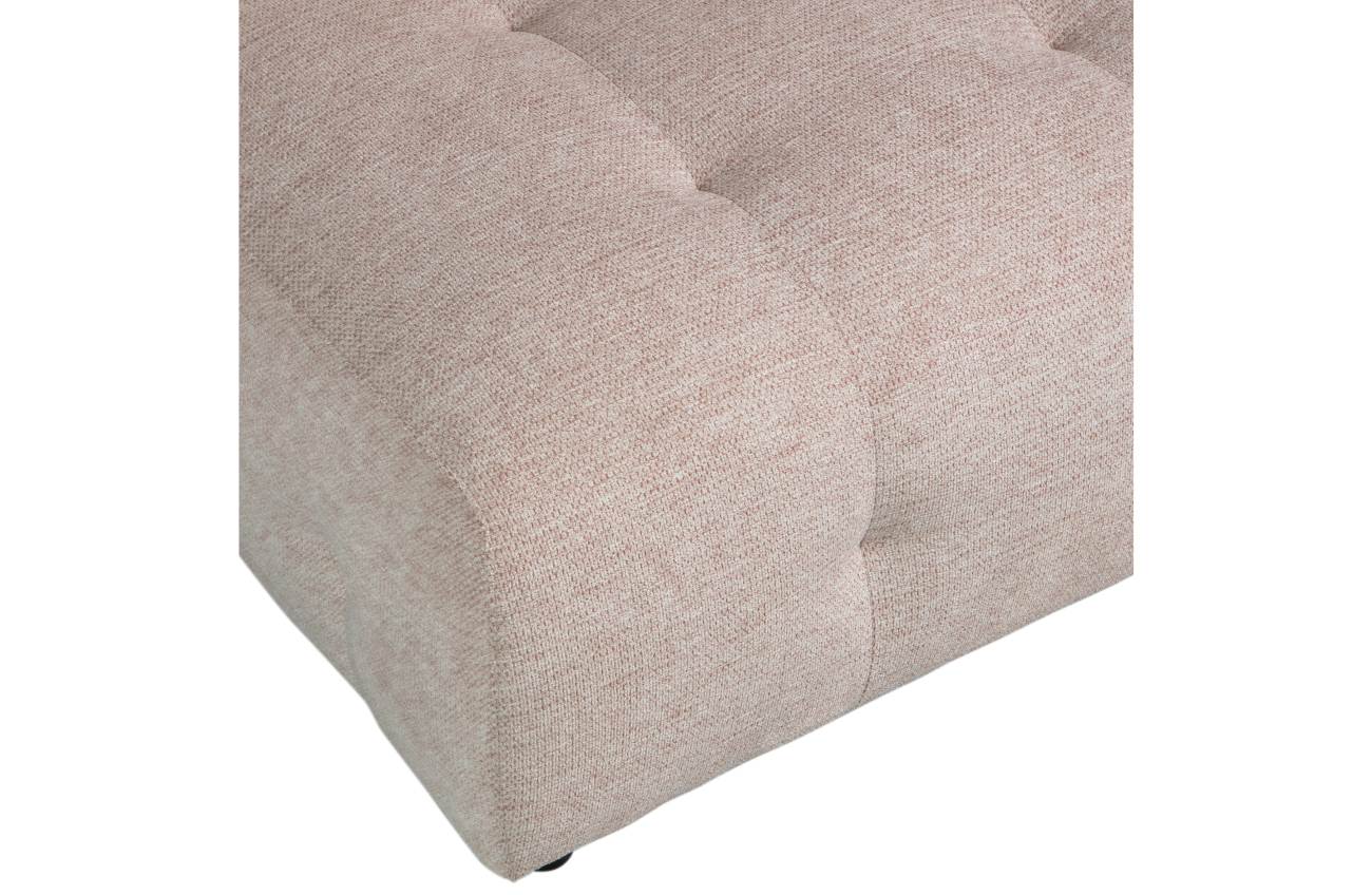 Hocker Louis aus Chenille, Rosa