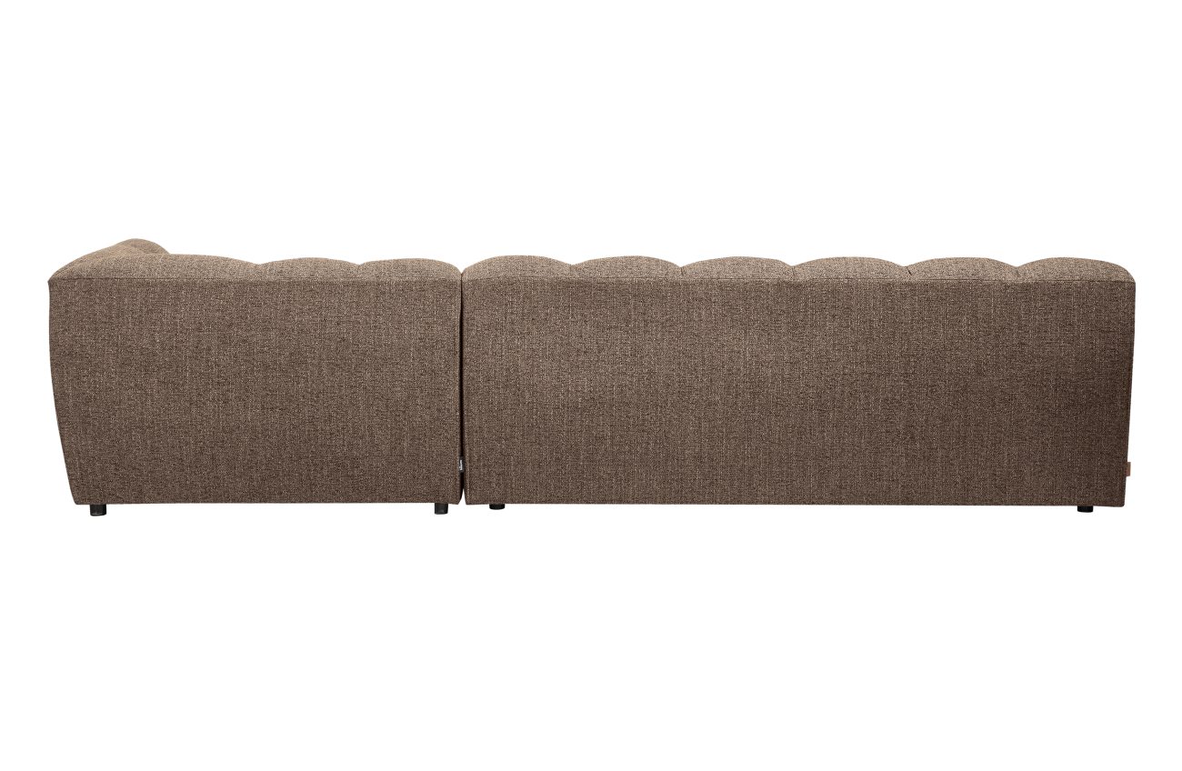 Chaiselongue Allure aus Melange-Stoff Rechts, Braun