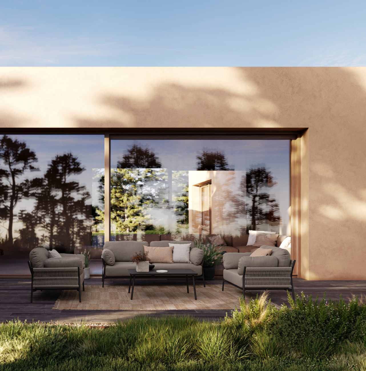 Gartensessel Pardis aus Aluminium, Raven
