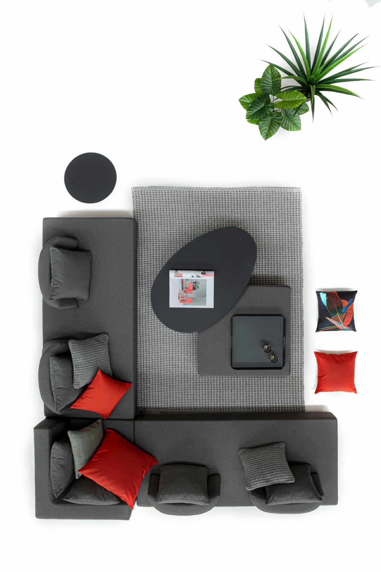 Gartenlounge Sofa Piper mit Kissen und verstellbarer Rückenlehne