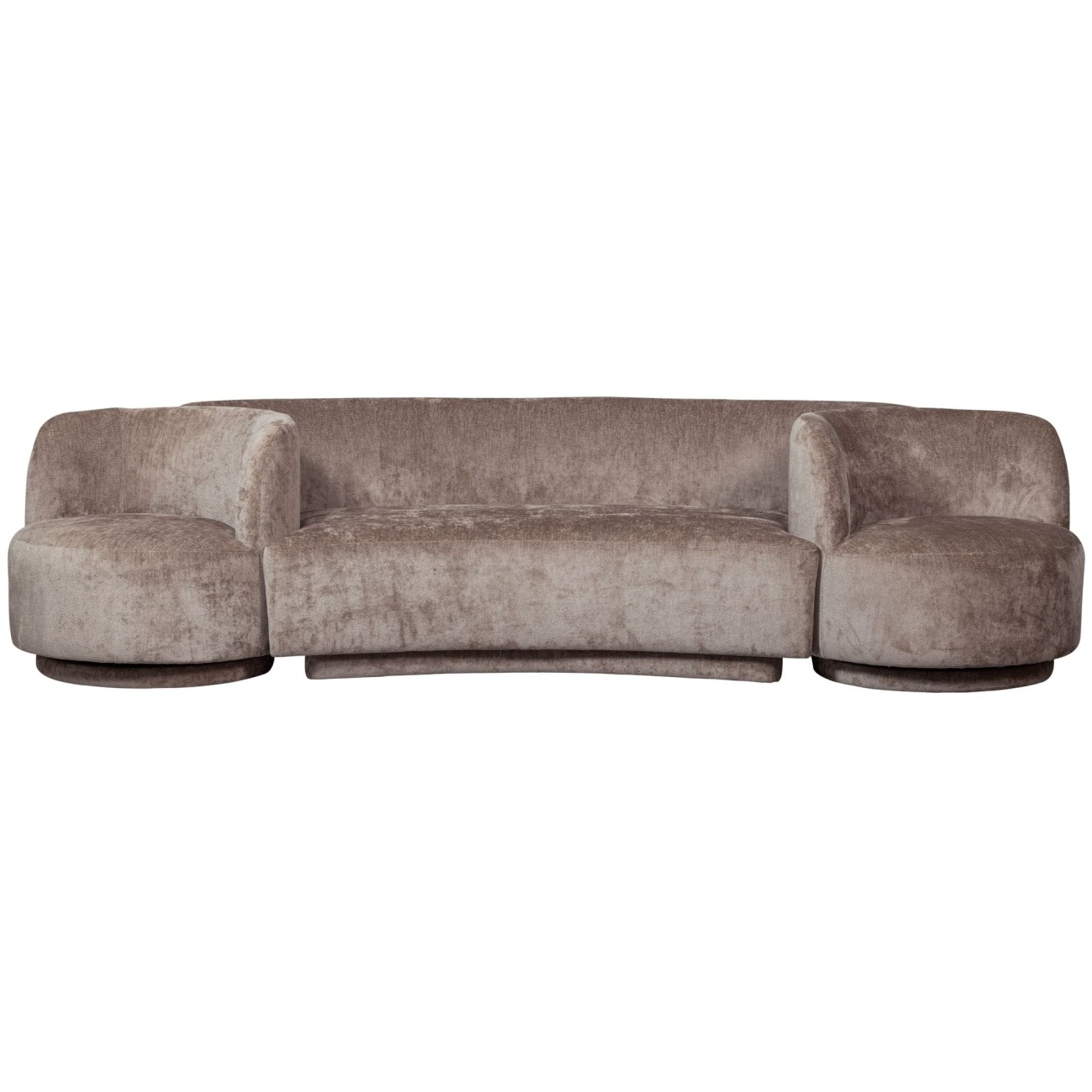 Sofa Combi-Popular: Bank+Sessel, Taupe