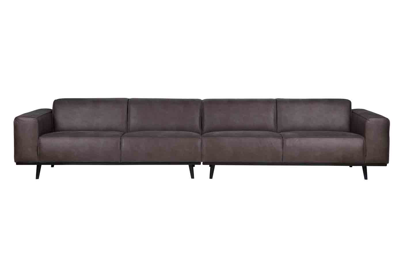 Bigsofa Statement Lederoptik, 372cm Grau