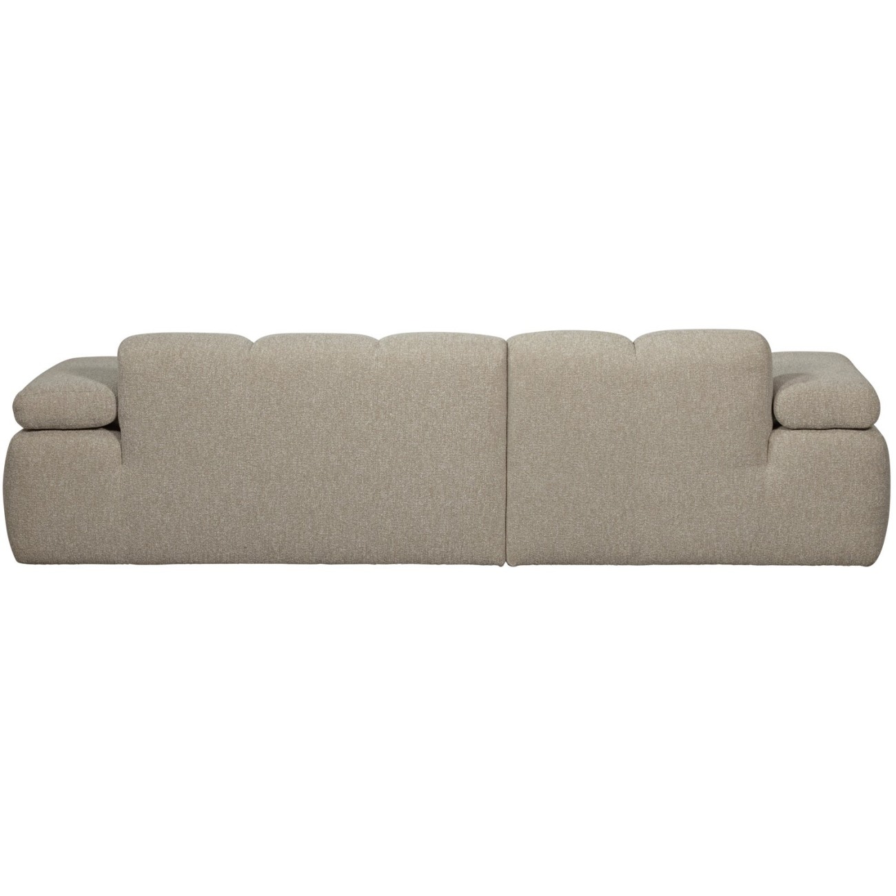 Chaiselongue Mojo aus Boucle-Stoff Links, Beige