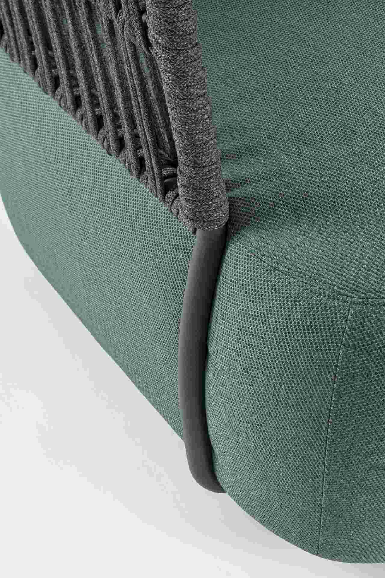 Sofa Palmer aus Aluminium, Jade