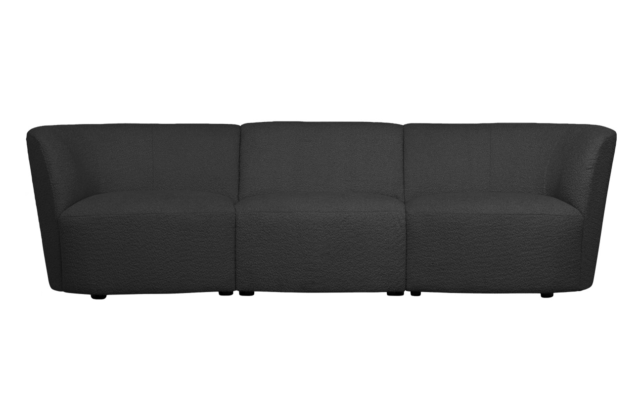 Modulsofa Coco 1-Sitzer aus Boucle-Stoff, Dunkelgrau