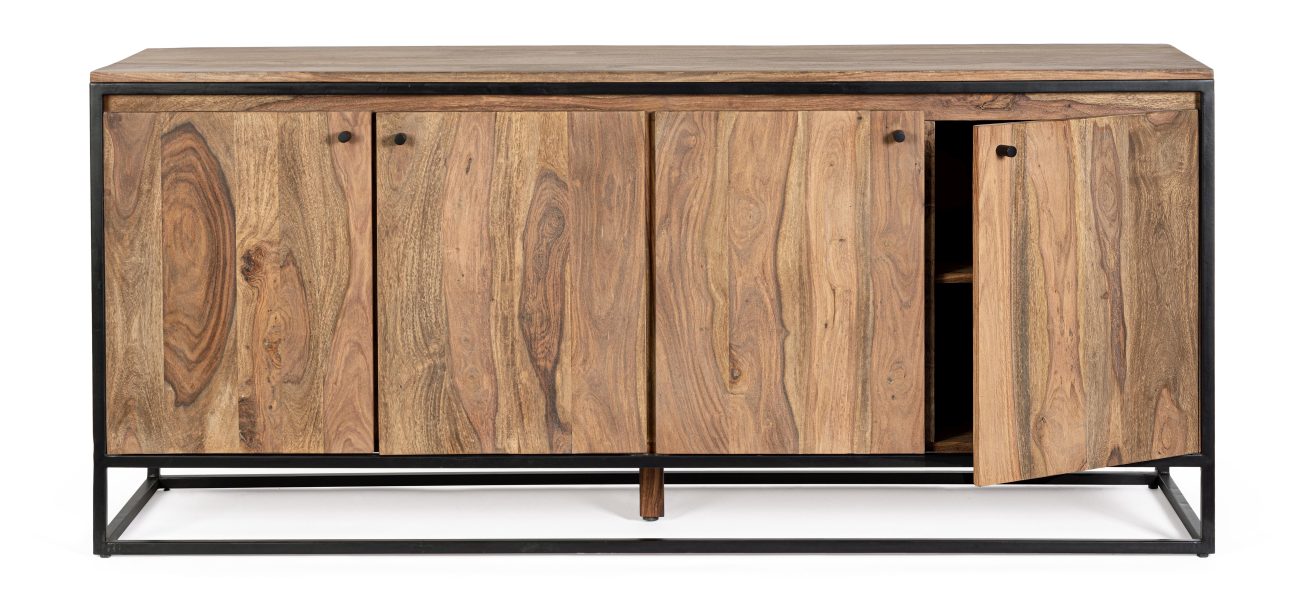 Sideboard Nartan aus Sheesham-Holz, 4 Türen