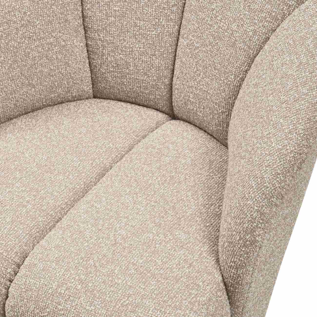 Drehsessel Mojo aus Boucle-Stoff, Beige