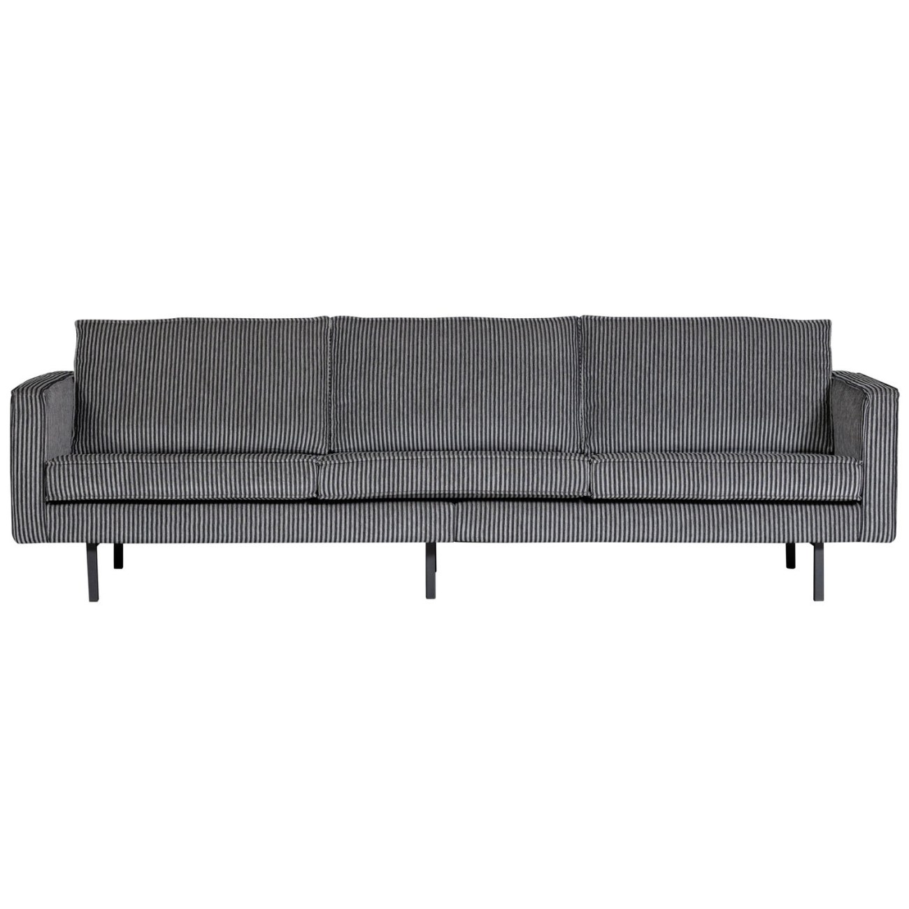 Sofa Rodeo 3 Sitzer aus Stoff, Schwarz/Grau