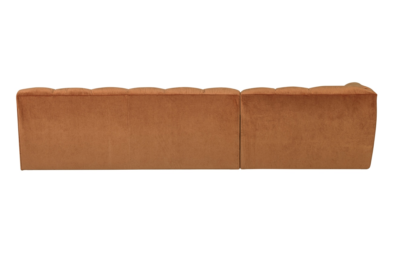 Ecksofa Allure aus Samt Links, Terra