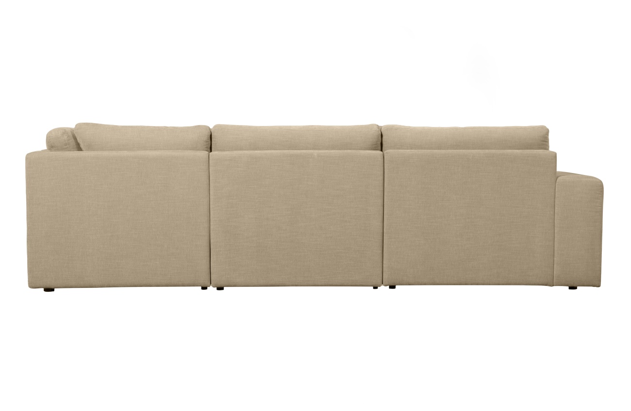 Ecksofa Family aus Webstoff Rechts, Sand