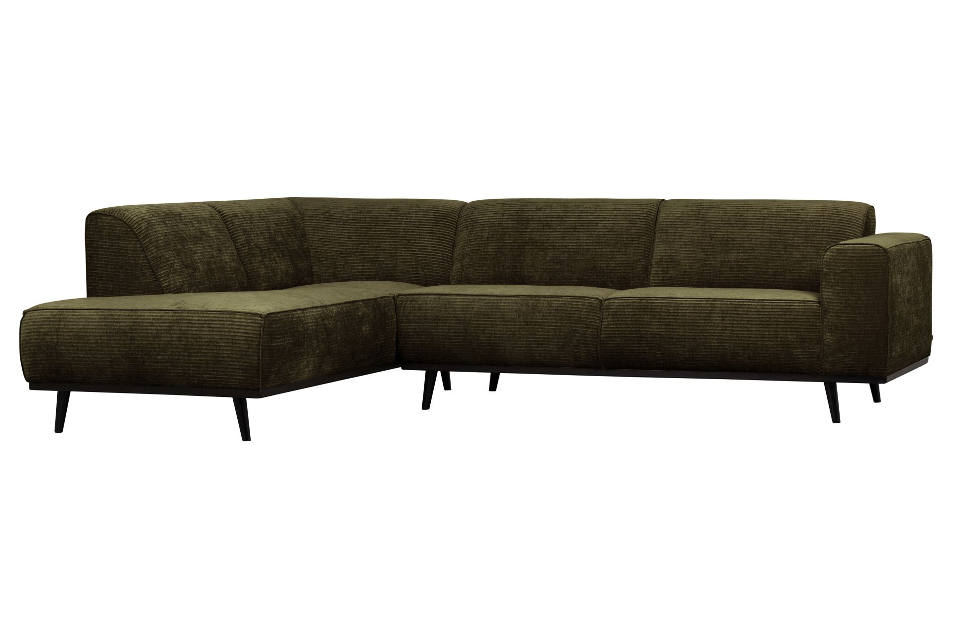 Ecksofa Statement aus gewebten Jacquard Links, Olive