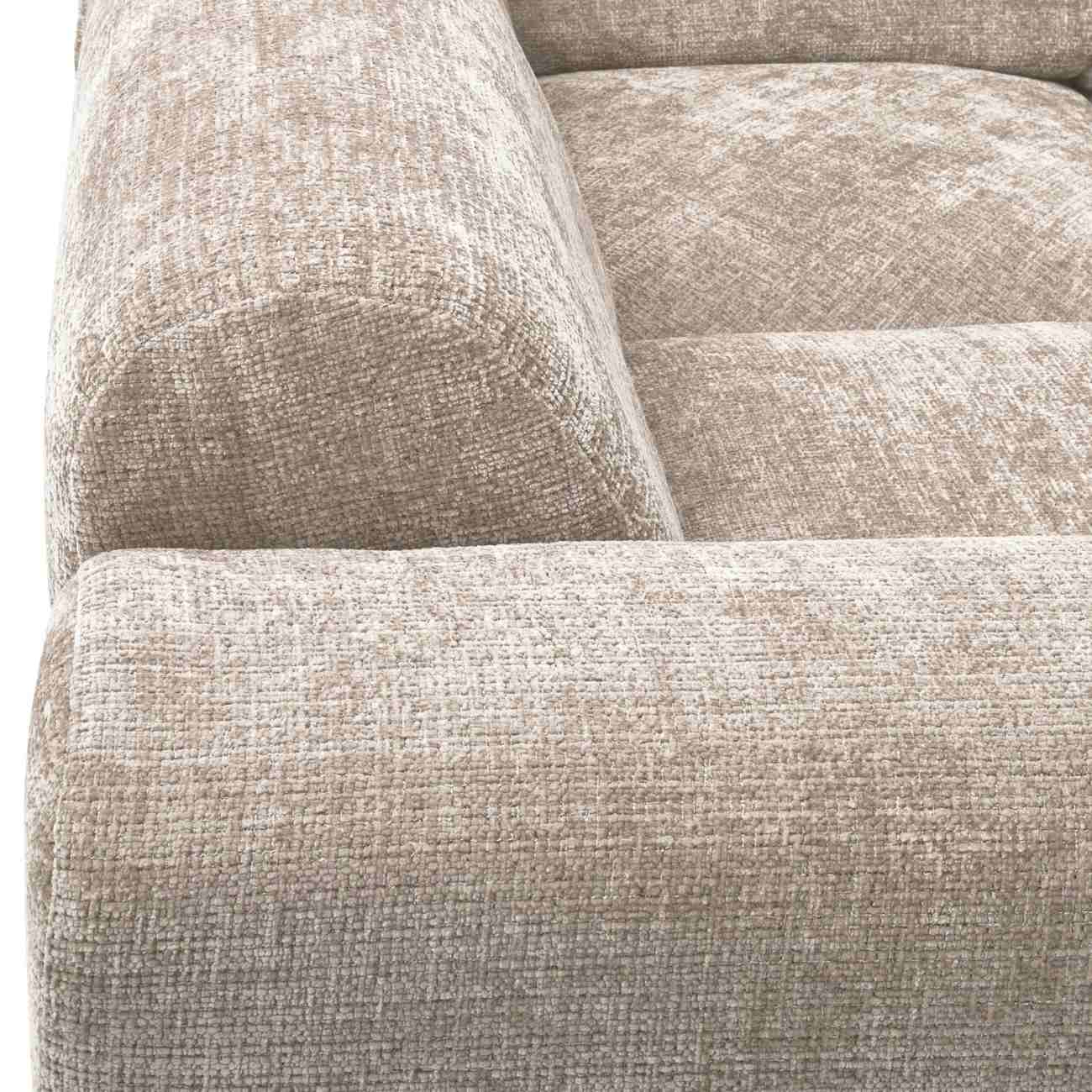 Ecksofa Cloud aus Chenille-Stoff Links, Natur